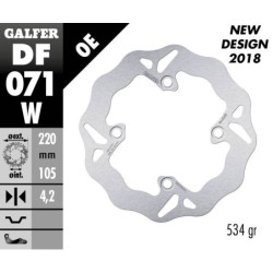 Disque de frein Galfer fixe wave