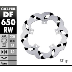 Disque de frein Galfer fixe wave rainuré