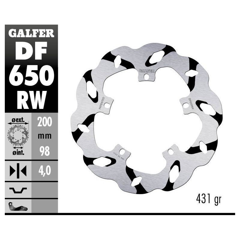Disque de frein Galfer fixe wave rainuré Disque de frein Galfer fixe wave rainuré