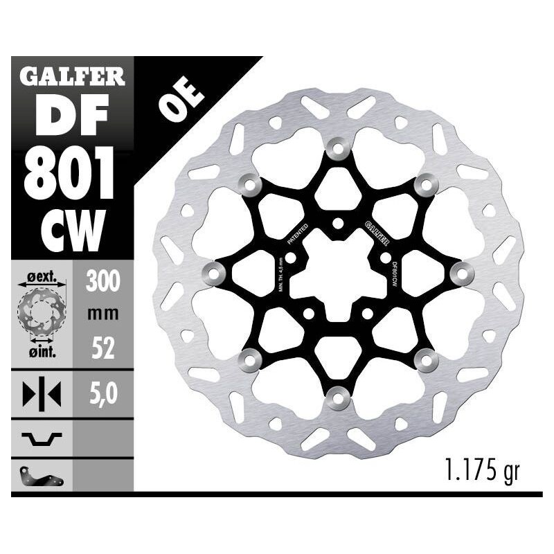 Disque de frein Galfer flottant wave Disque de frein Galfer flottant wave