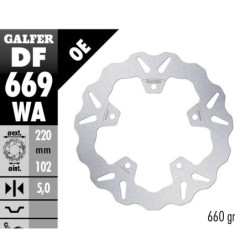 Disque de frein Galfer fixe wave