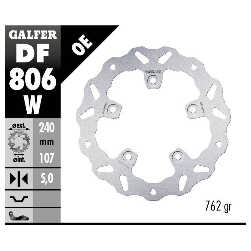 Disque de frein Galfer fixe wave
