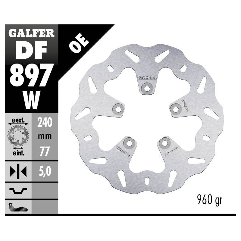 Disque de frein Galfer fixe wave
