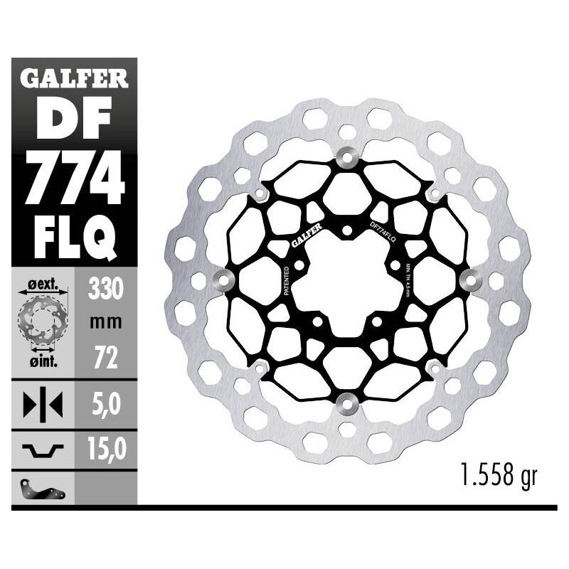 Disque de frein Galfer flottant cubiq Disque de frein Galfer flottant cubiq
