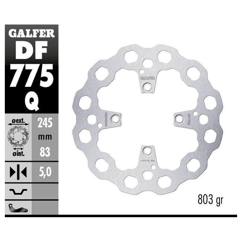 Disque de frein Galfer fixe cubiq Disque de frein Galfer fixe cubiq