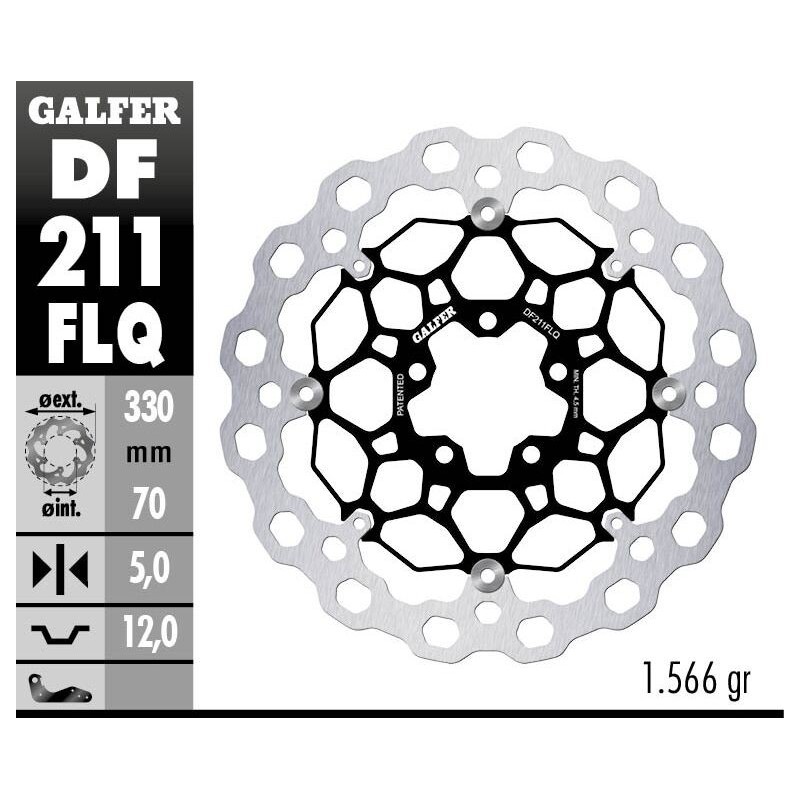 Disque de frein Galfer flottant cubiq Disque de frein Galfer flottant cubiq