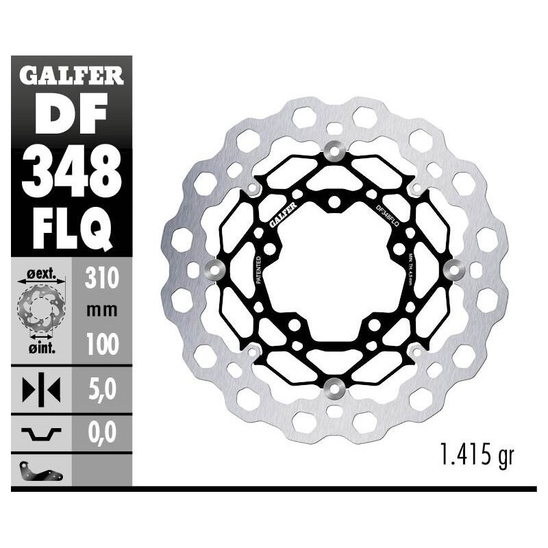 Disque de frein Galfer flottant cubiq Disque de frein Galfer flottant cubiq