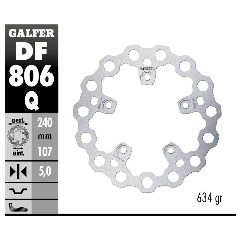 Disque de frein Galfer fixe cubiq Disque de frein Galfer fixe cubiq