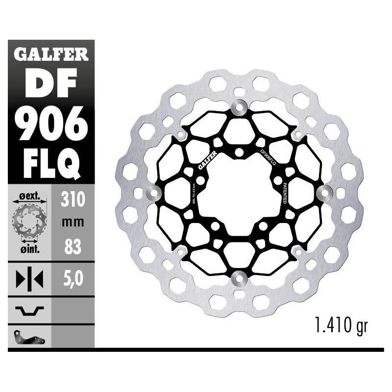 Disque de frein Galfer flottant cubiq Disque de frein Galfer flottant cubiq