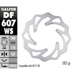 Disque de frein Galfer fixe wave 240mm cubiq