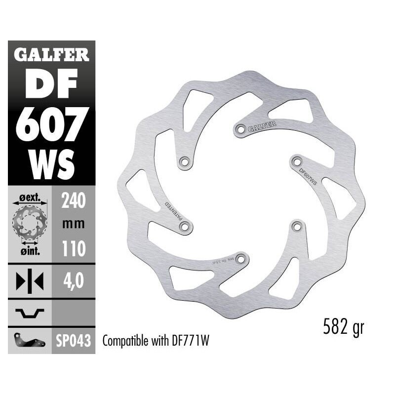 Disque de frein Galfer fixe wave 240mm cubiq Disque de frein Galfer fixe wave 240mm cubiq