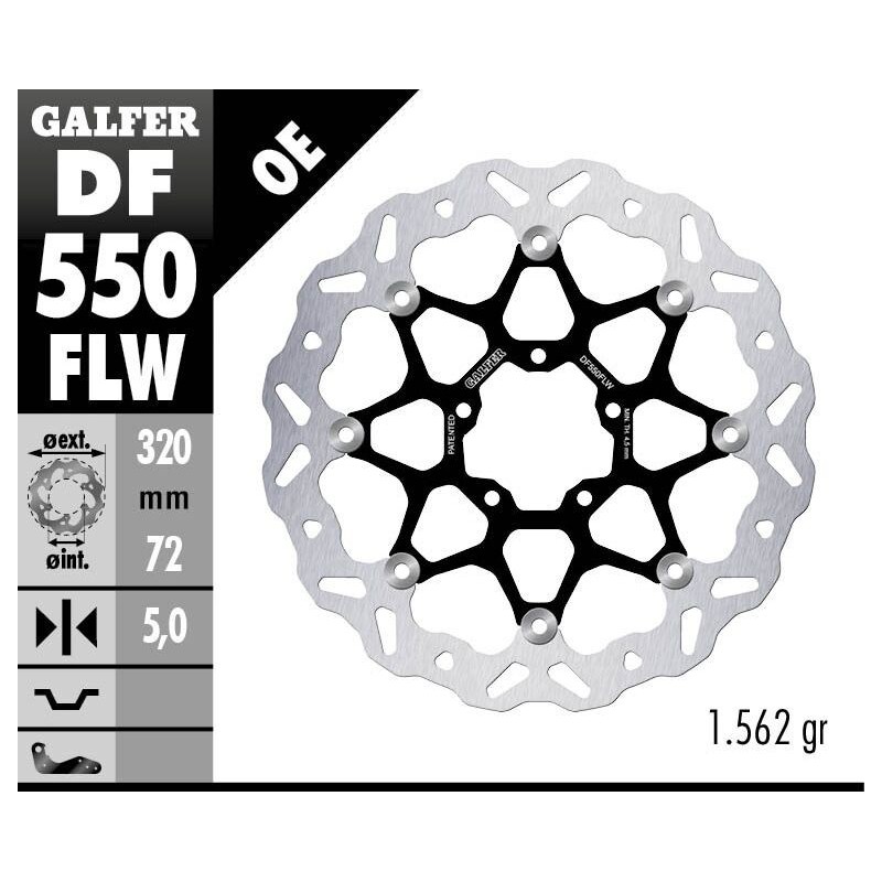Disque de frein Galfer flottant wave Disque de frein Galfer flottant wave
