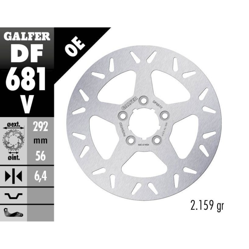Disque de frein Galfer fixe rond Disque de frein Galfer fixe rond