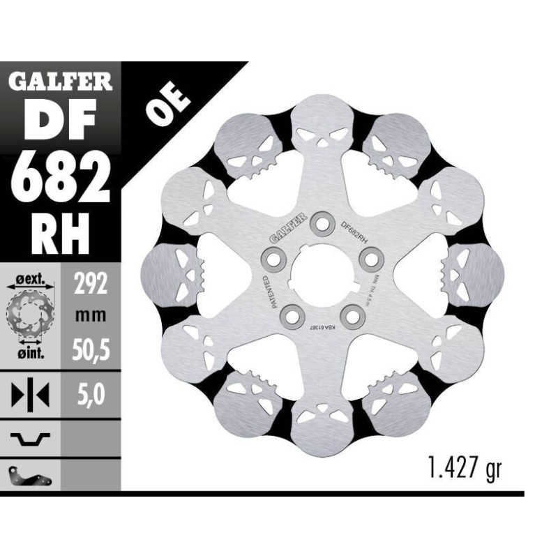 Disque de frein Galfer fixe skull