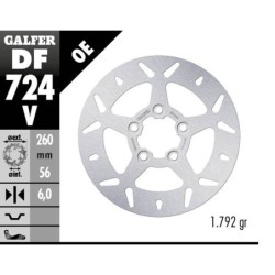 Disque de frein Galfer fixe rond