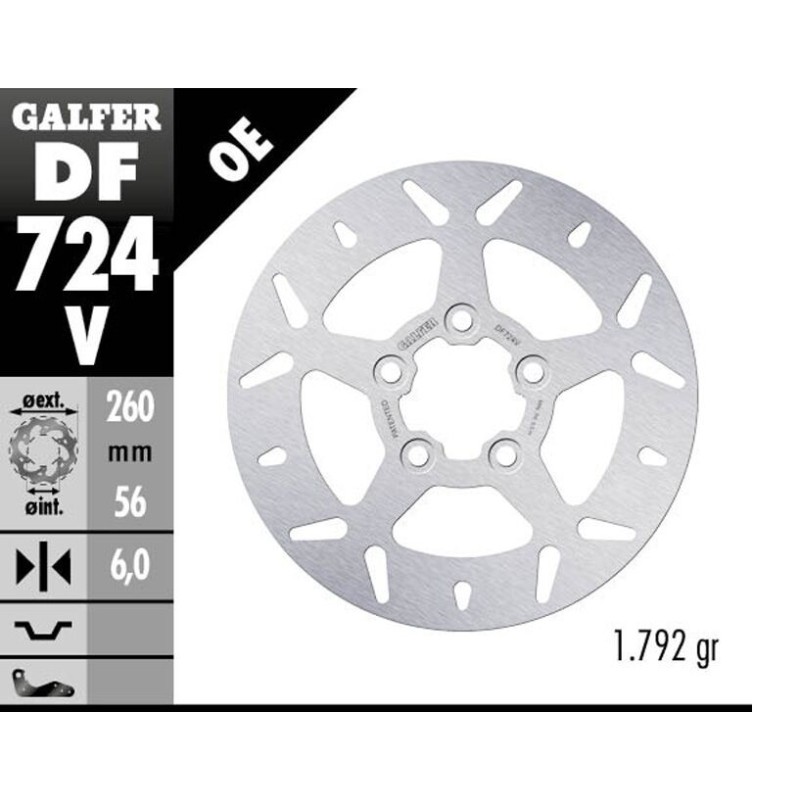 Disque de frein Galfer fixe rond Disque de frein Galfer fixe rond