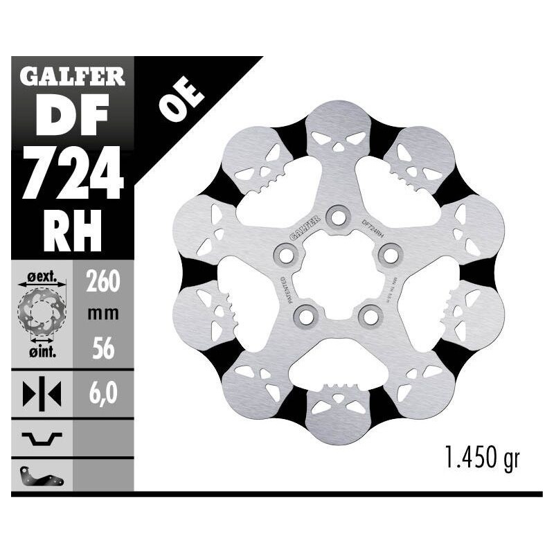 Disque de frein Galfer fixe skull