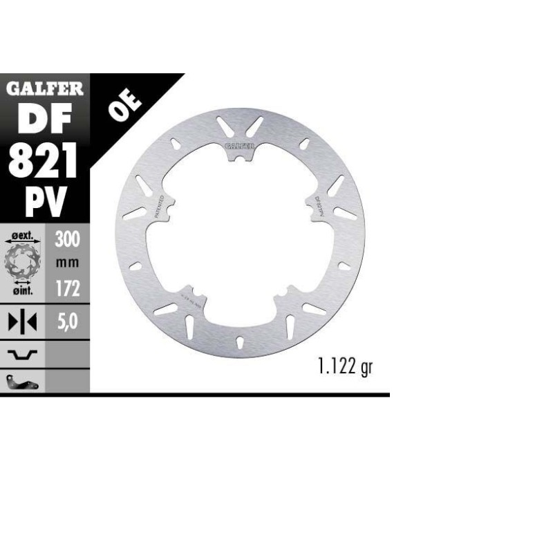 Disque de frein Galfer fixe rond Disque de frein Galfer fixe rond