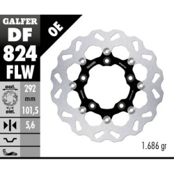 Disque de frein Galfer flottant wave centre acier