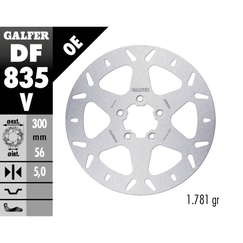 Disque de frein Galfer fixe rond Disque de frein Galfer fixe rond