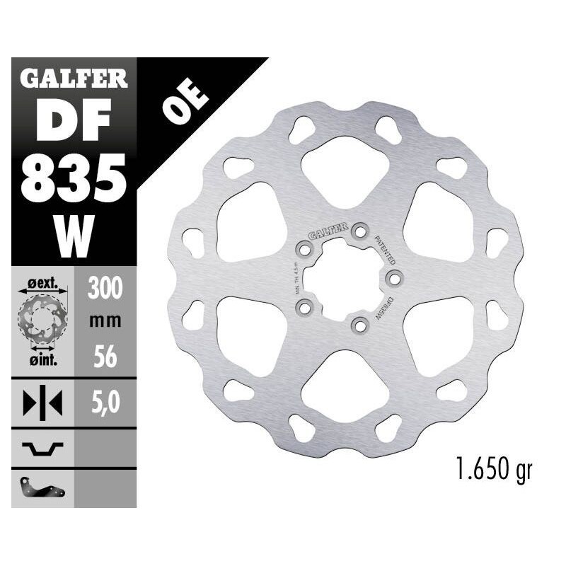 Disque de frein Galfer fixe wave