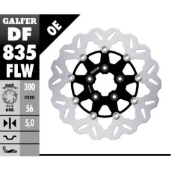Disque de frein Galfer flottant wave centre acier