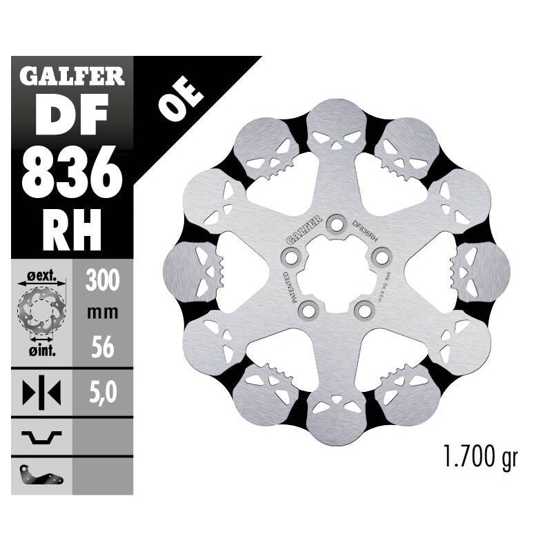 Disque de frein Galfer fixe skull