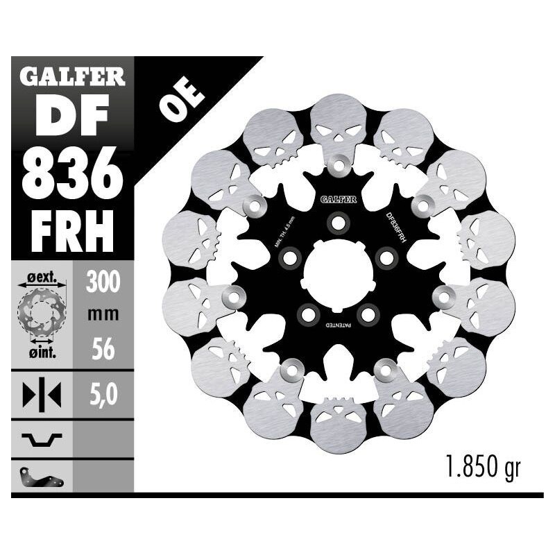 Disque de frein Galfer flottant skull Disque de frein Galfer flottant skull