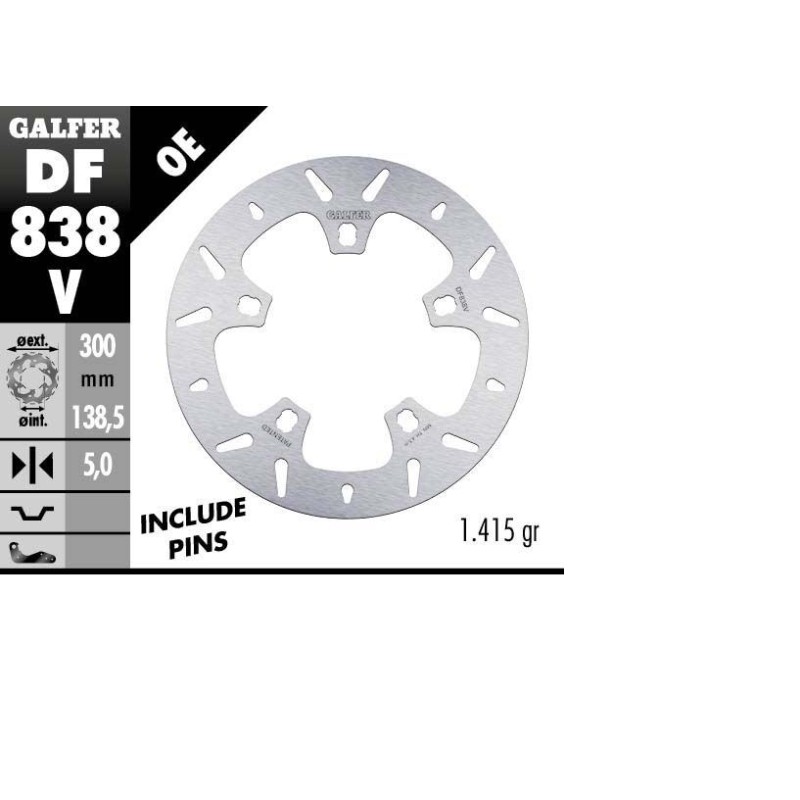 Disque de frein Galfer fixe rond Disque de frein Galfer fixe rond