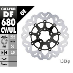 Disque de frein Galfer flottant wave Noir cubiq