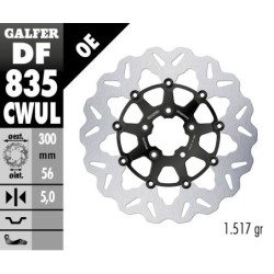 Disque de frein Galfer flottant wave noir