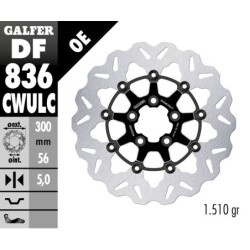 Disque de frein Galfer flottant wave noir