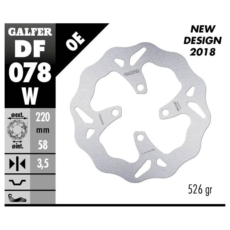 Disque de frein Galfer wave fixe Disque de frein Galfer wave fixe