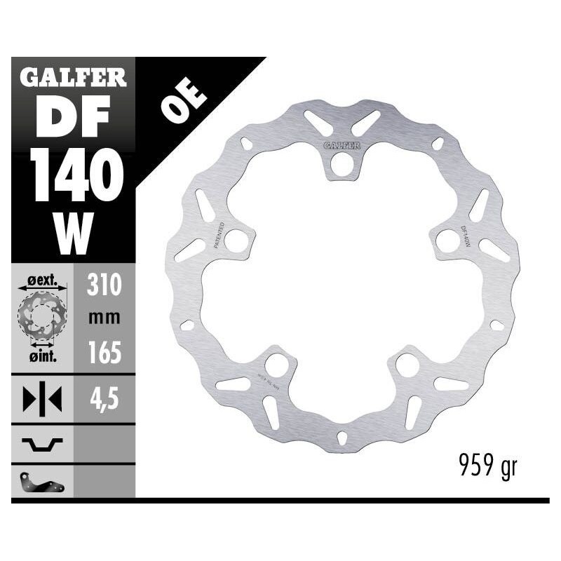 Disque de frein Galfer wave fixe Disque de frein Galfer wave fixe