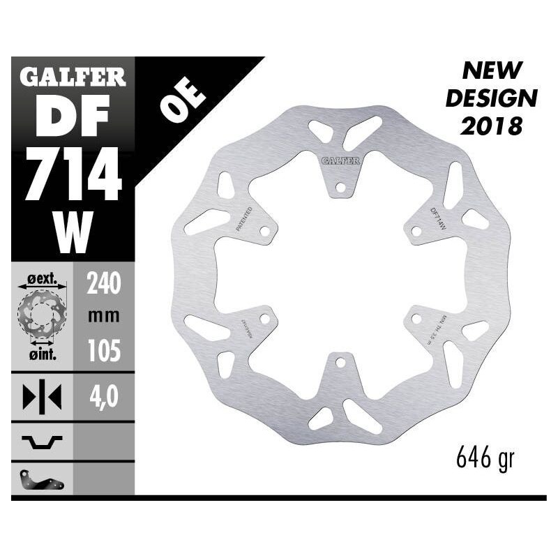 Disque de frein Galfer wave fixe Disque de frein Galfer wave fixe