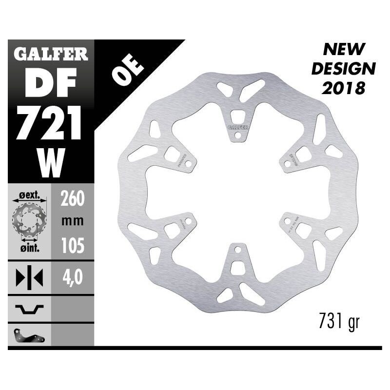 Disque de frein Galfer wave fixe Disque de frein Galfer wave fixe