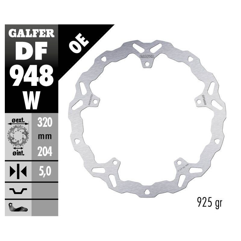 Disque de frein Galfer wave fixe Disque de frein Galfer wave fixe