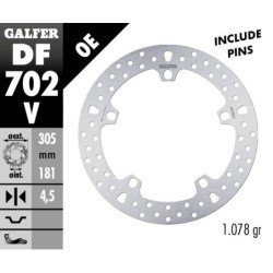 Disque de frein Galfer rond fixe