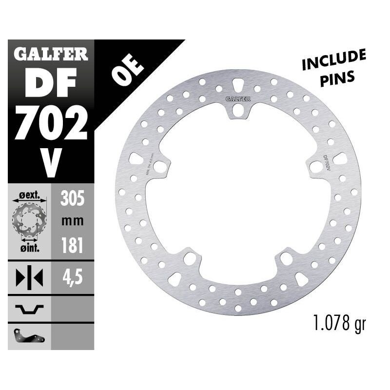 Disque de frein Galfer rond fixe Disque de frein Galfer rond fixe