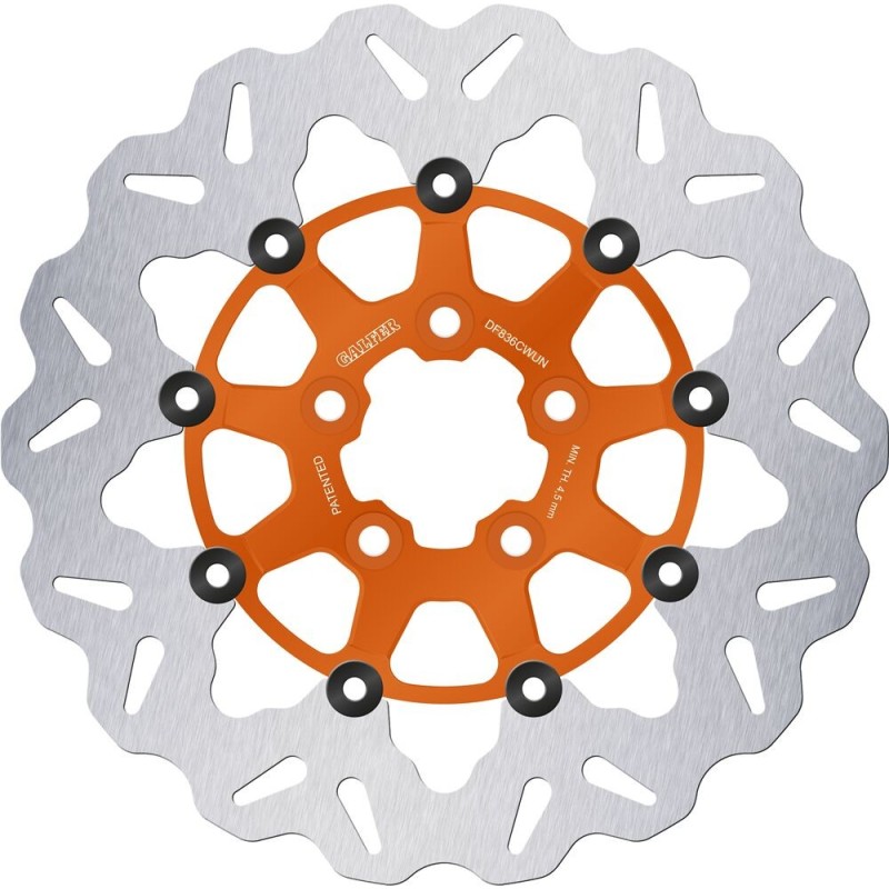 Disque de frein Galfer flottant wave orange Disque de frein Galfer flottant wave orange