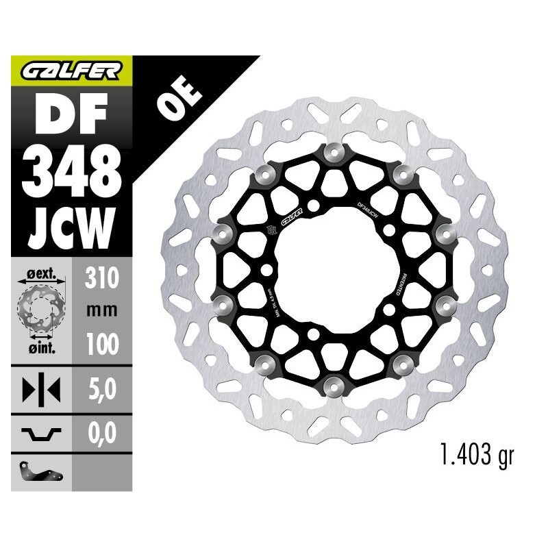 Disque de frein Galfer wave flottant