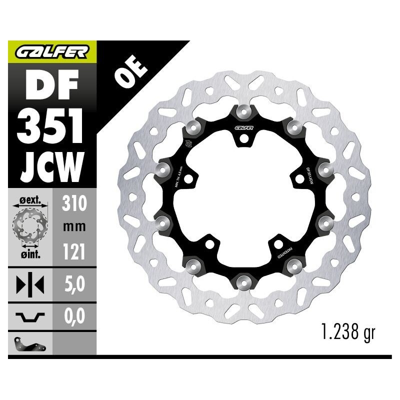 Disque de frein Galfer wave flottant