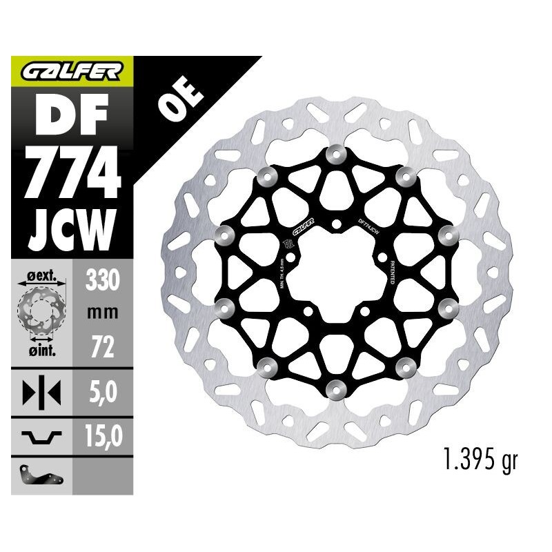 Disque de frein Galfer wave flottant