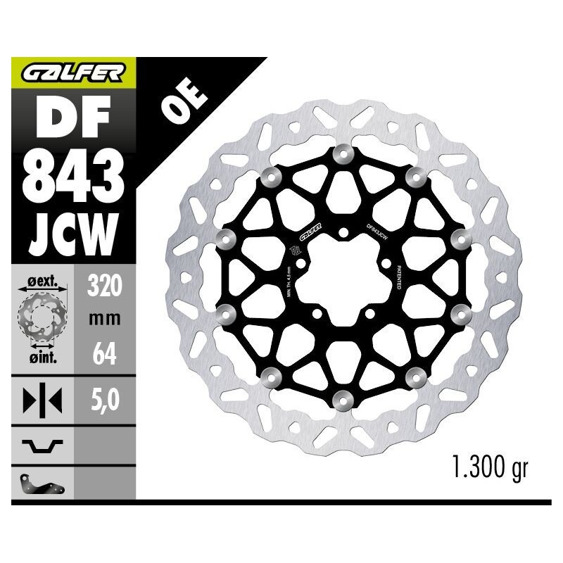 Disque de frein Galfer wave flottant
