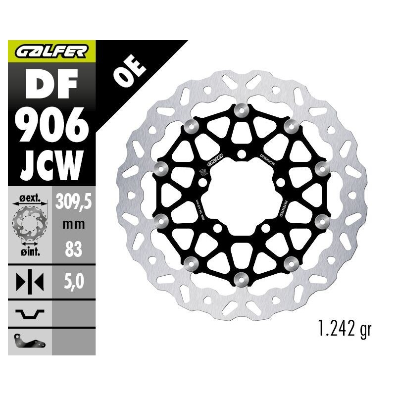 Disque de frein Galfer wave flottant
