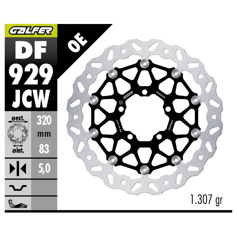 Disque de frein Galfer wave flottant