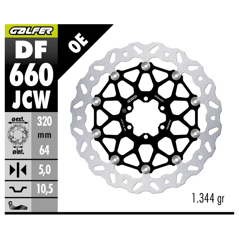 Disque de frein Galfer wave flottant