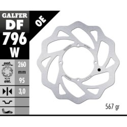 Disque de frein Galfer fixe wave avant