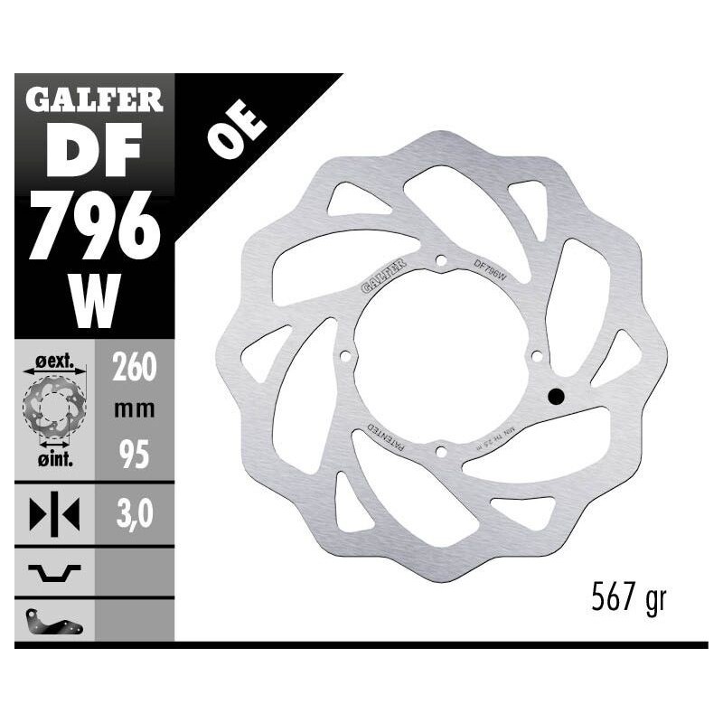 Disque de frein Galfer fixe wave avant