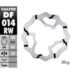 Disque de frein Galfer fixe wave rainuré